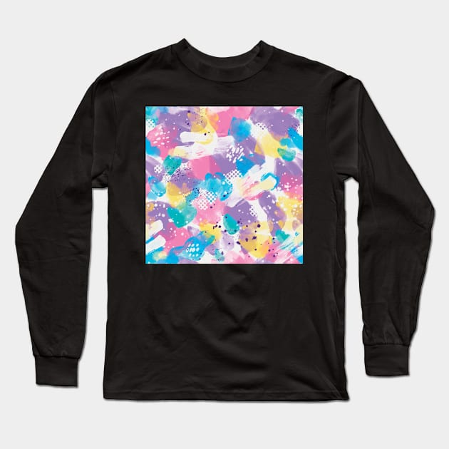 Vivid Color Splashes | Urban Finery Long Sleeve T-Shirt by uppermosteN